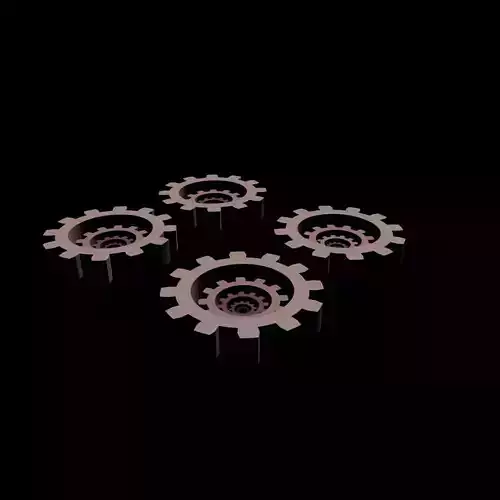 Quadruple printable cogs