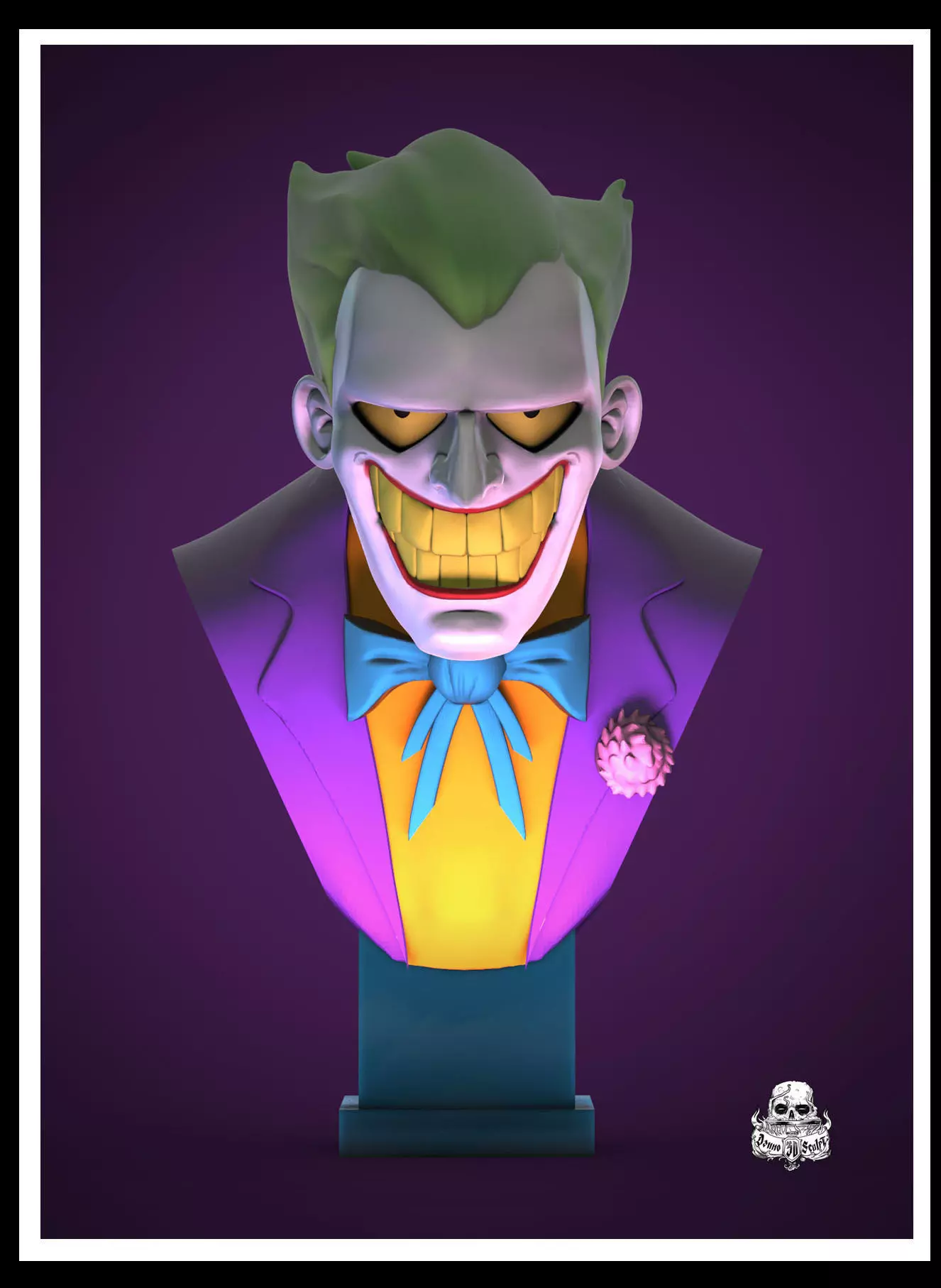 JOKER BUST BATMAN ANIMATED SERIES 3D print model_0