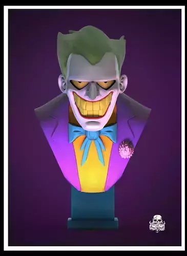 JOKER BUST BATMAN ANIMATED SERIES  3D print model