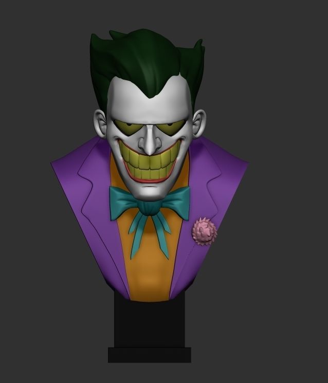 JOKER BUST BATMAN ANIMATED SERIES 3D print model_2