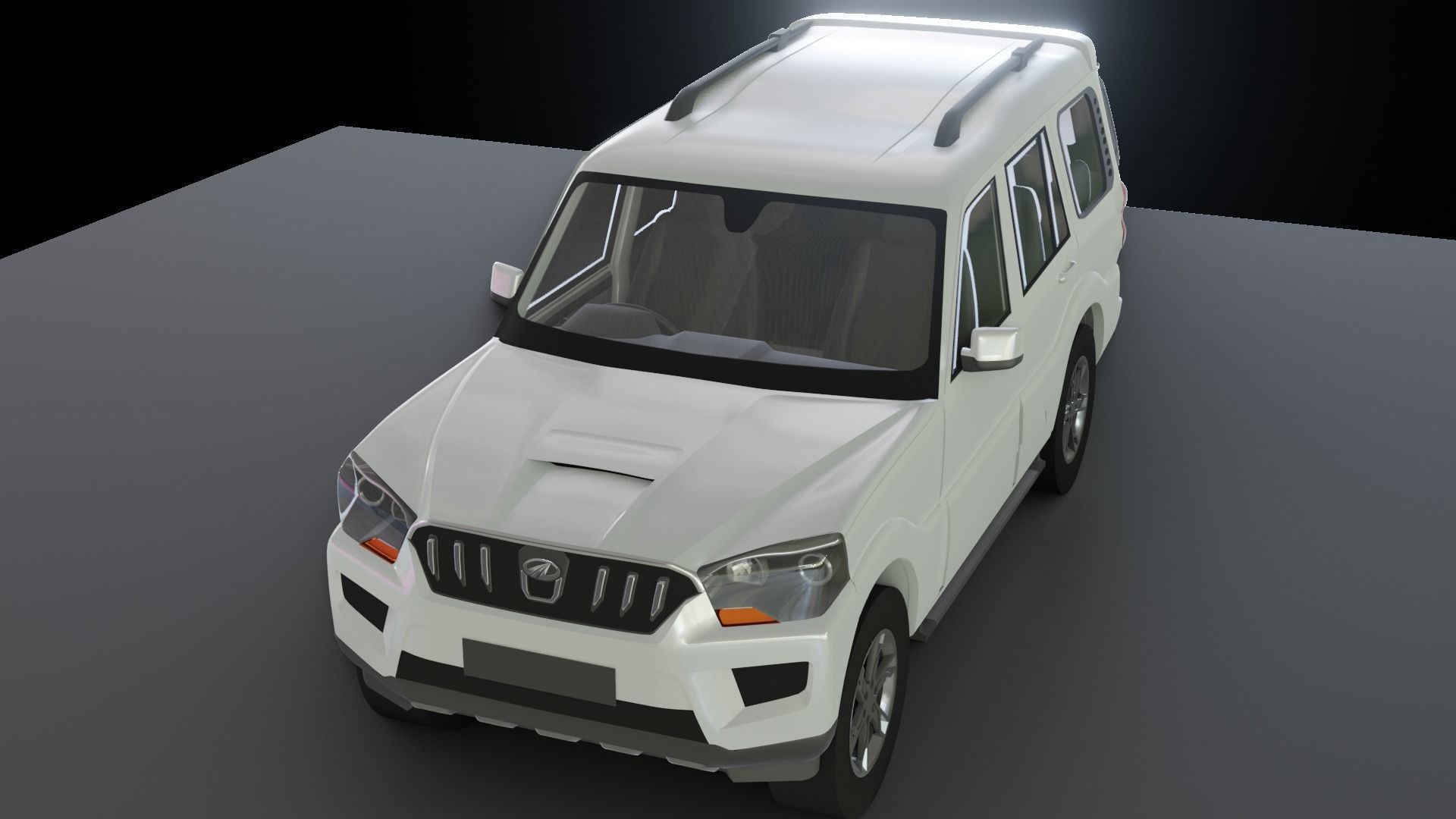 Mahindra Scorpio  Low-poly 3D model_3