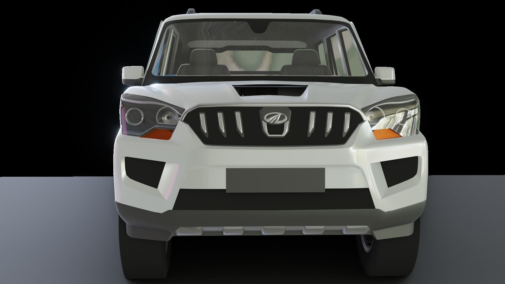 Mahindra Scorpio  Low-poly 3D model_9