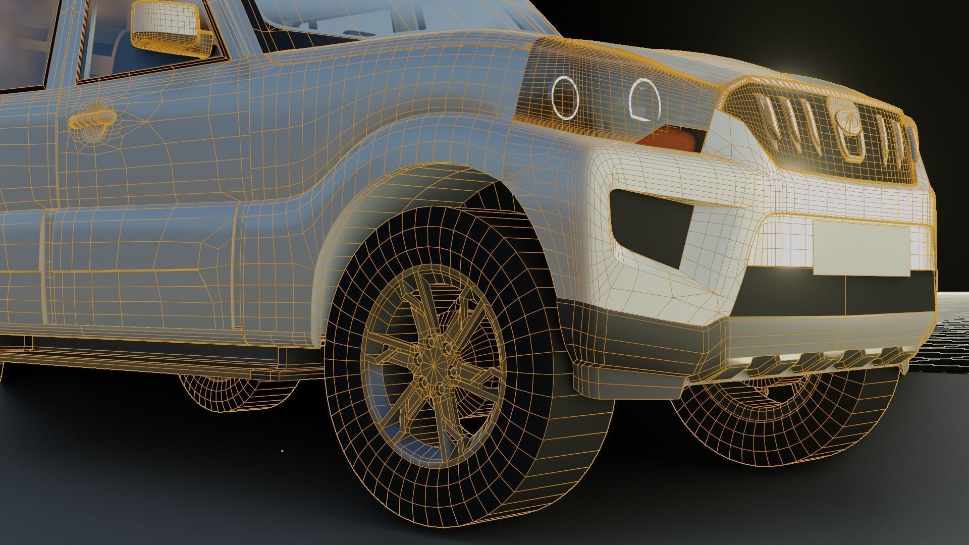 Mahindra Scorpio  Low-poly 3D model_12