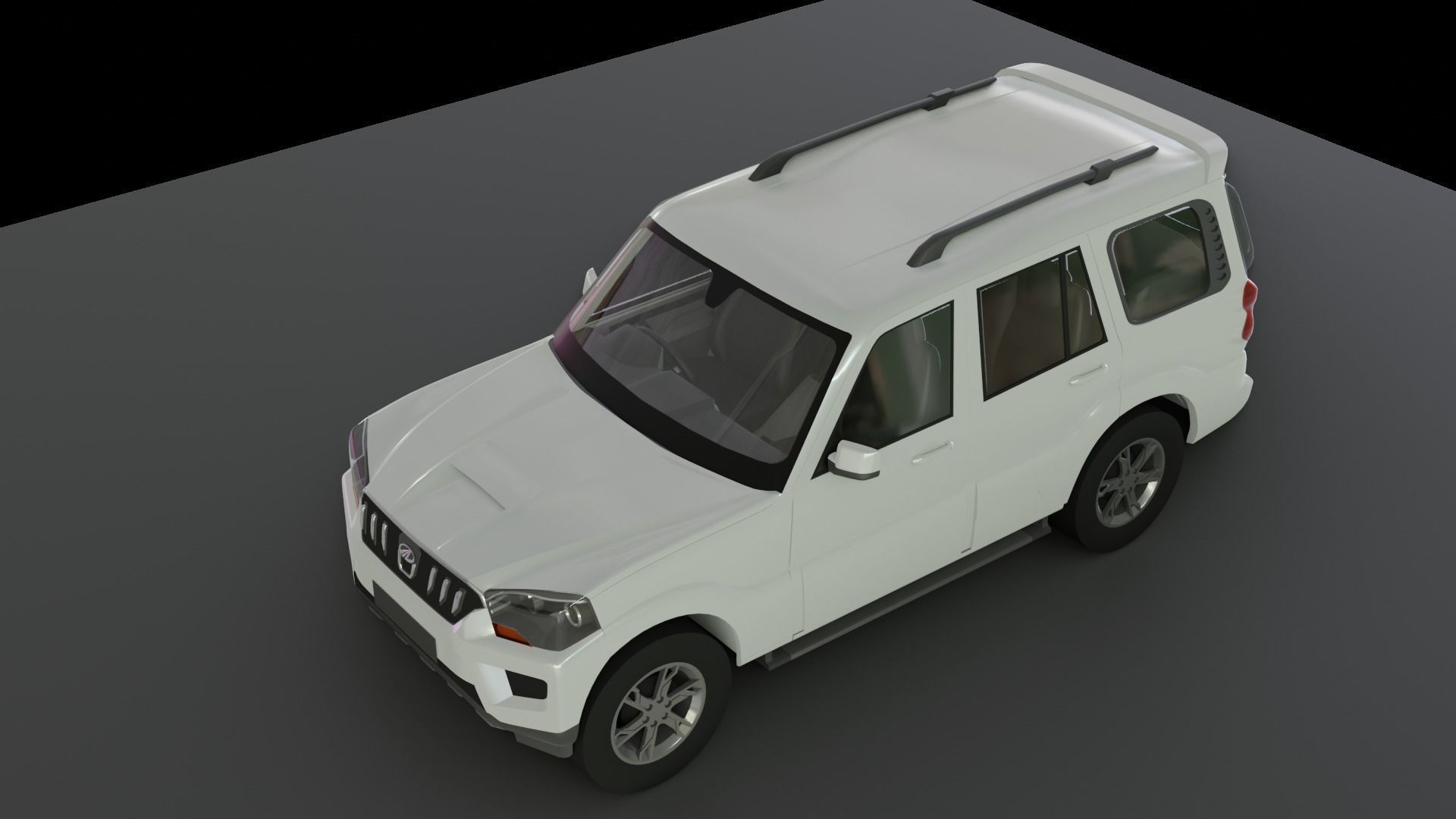 Mahindra Scorpio  Low-poly 3D model_7