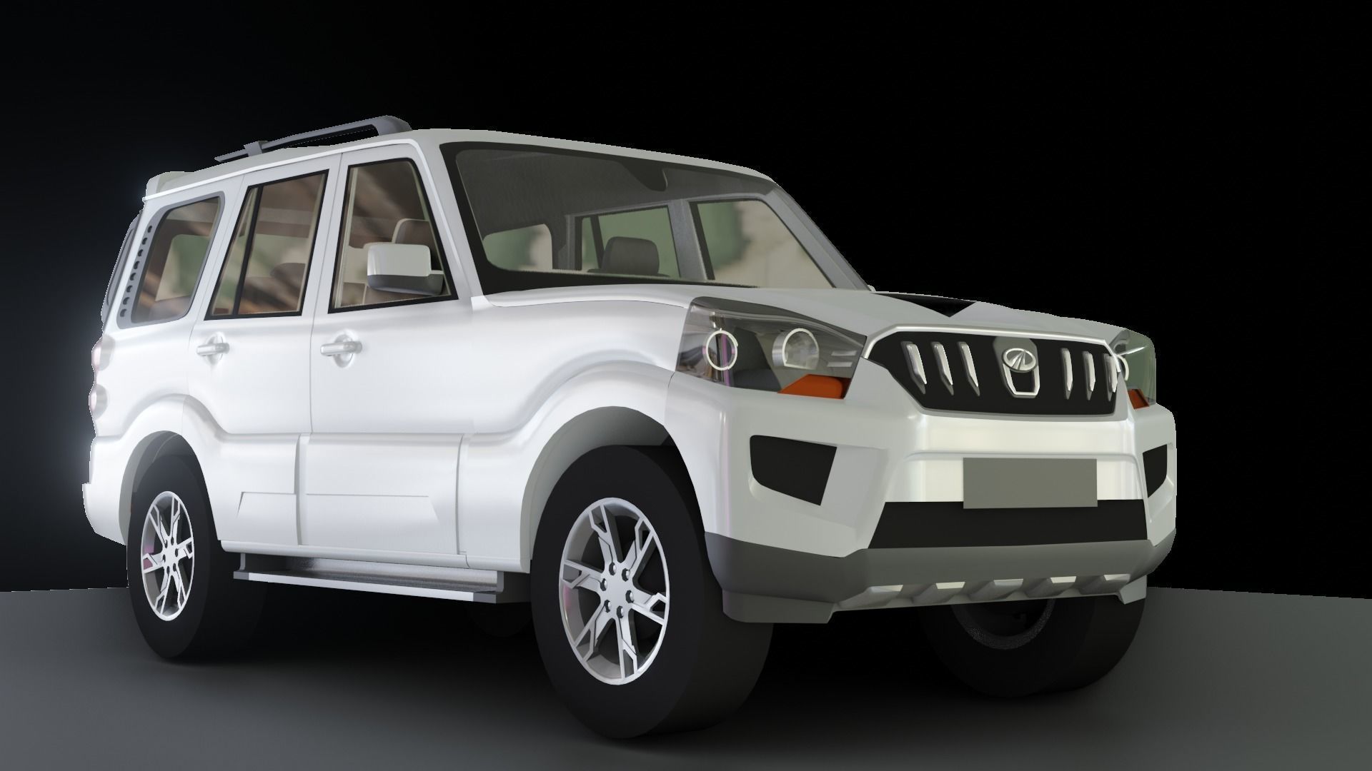 Mahindra Scorpio  Low-poly 3D model_8