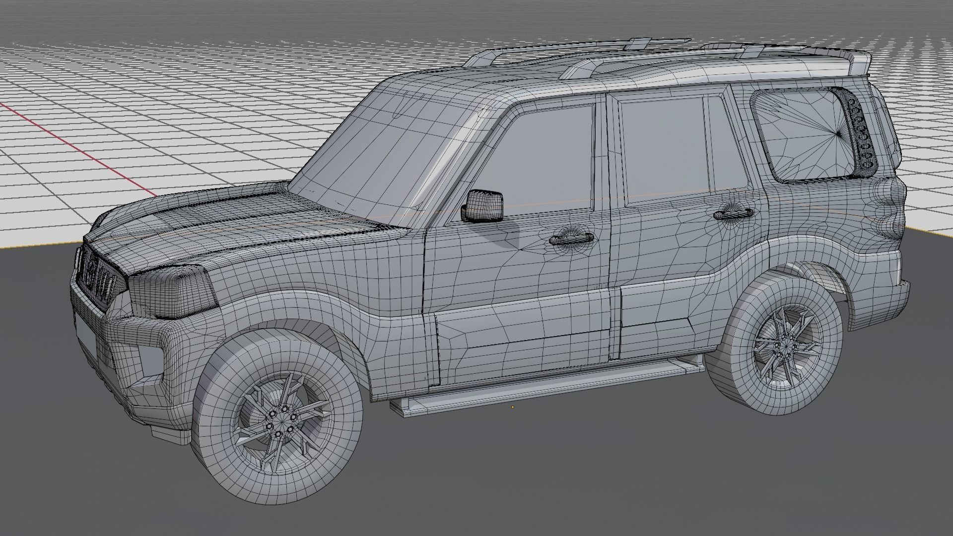 Mahindra Scorpio  Low-poly 3D model_11
