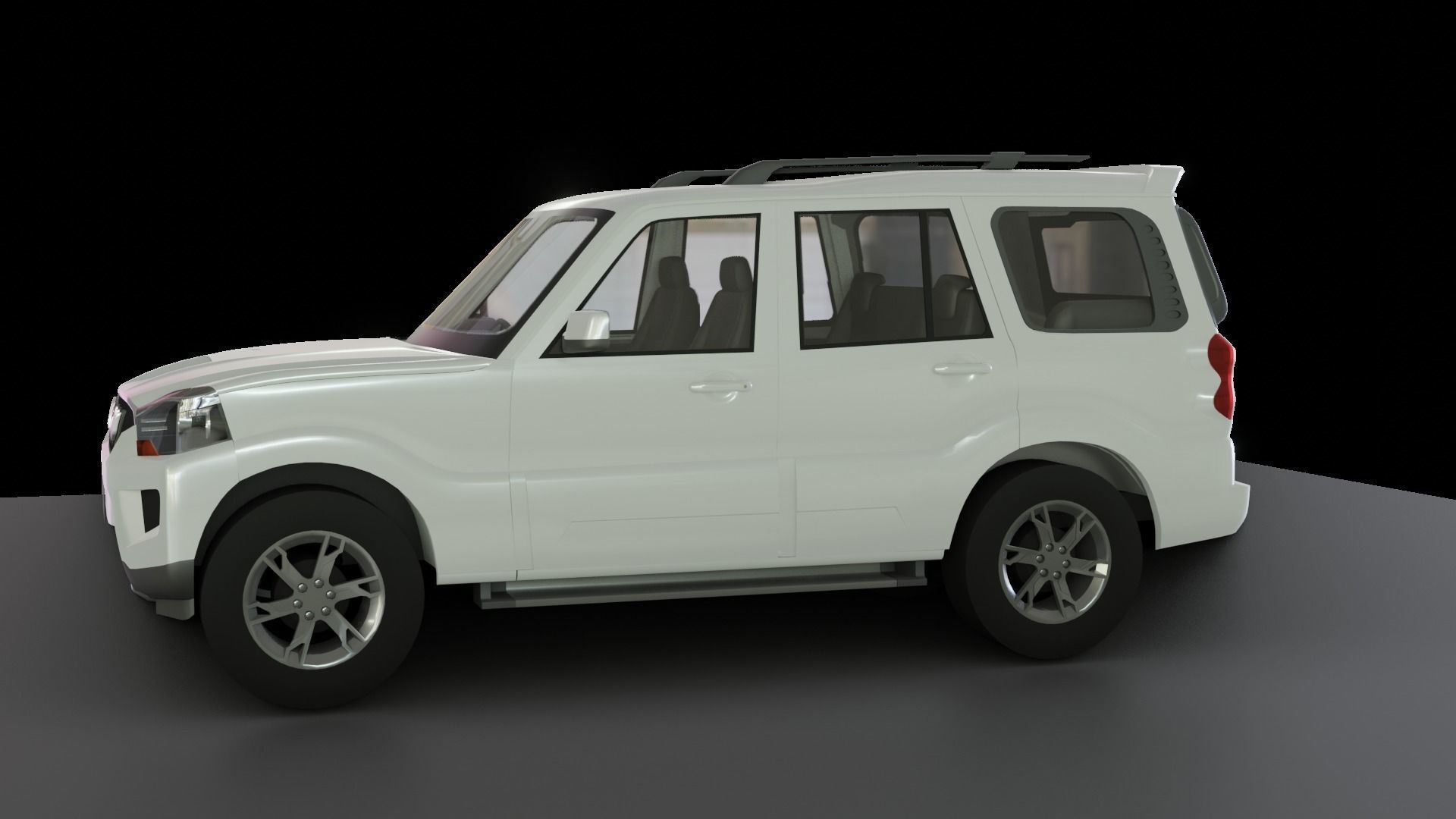 Mahindra Scorpio  Low-poly 3D model_16