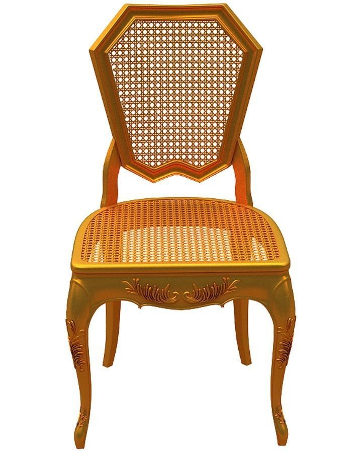 Classical Dining set Low-poly 3D model_13