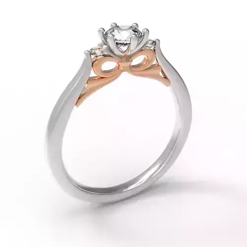 3DM Two Tone gold ring