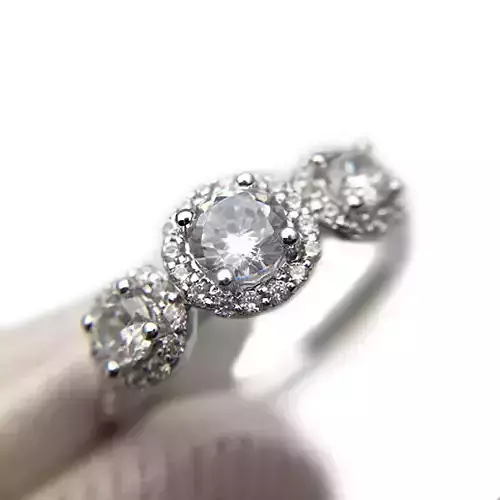 3DM Three stones ring set for women