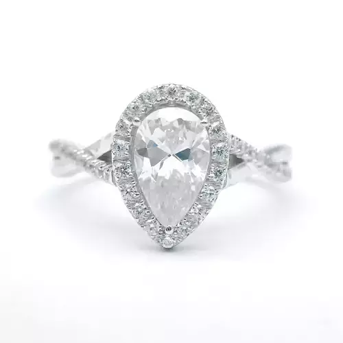 3DM Pear ring for women