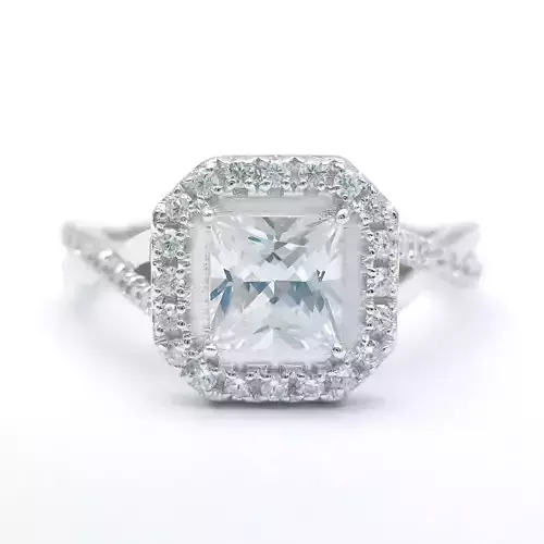 3DM Asscher cut ring for her