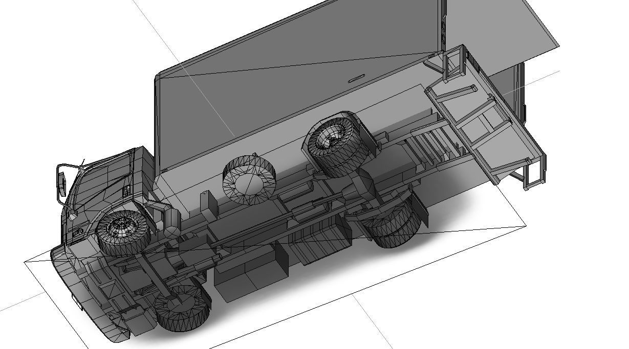 Isuzu NPR 2017 US-Spec Box Truck Gameready Low-poly 3D model_30