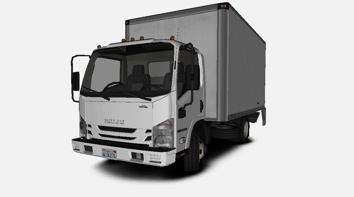 Isuzu NPR 2017 US-Spec Box Truck Gameready Low-poly 3D model_1