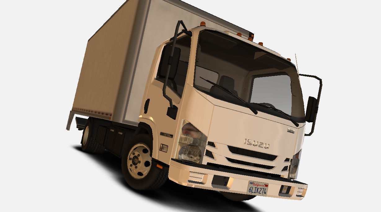 Isuzu NPR 2017 US-Spec Box Truck Gameready Low-poly 3D model_21