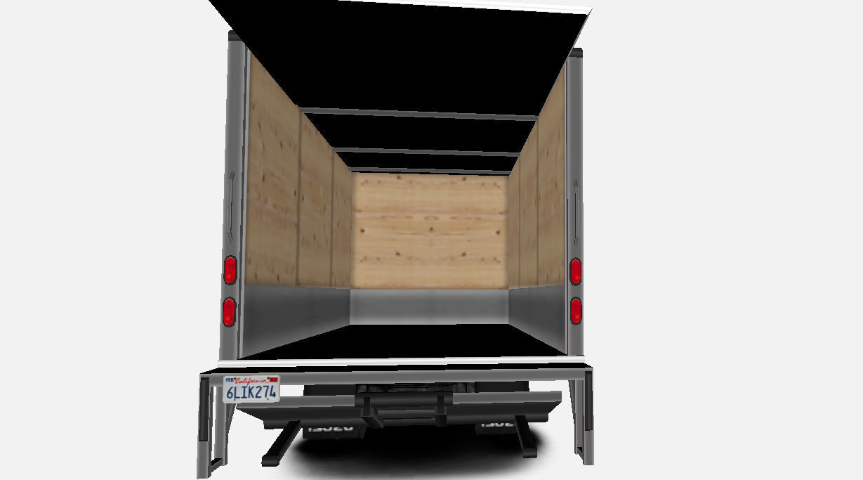 Isuzu NPR 2017 US-Spec Box Truck Gameready Low-poly 3D model_19