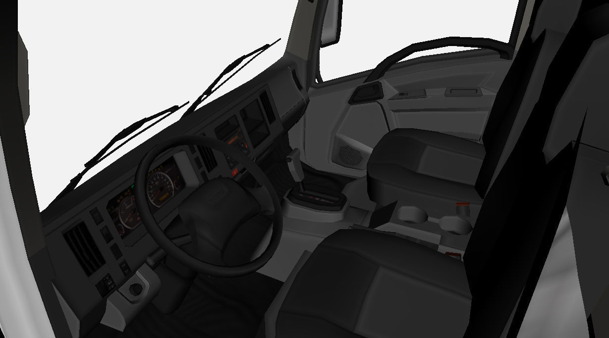 Isuzu NPR 2017 US-Spec Box Truck Gameready Low-poly 3D model_14