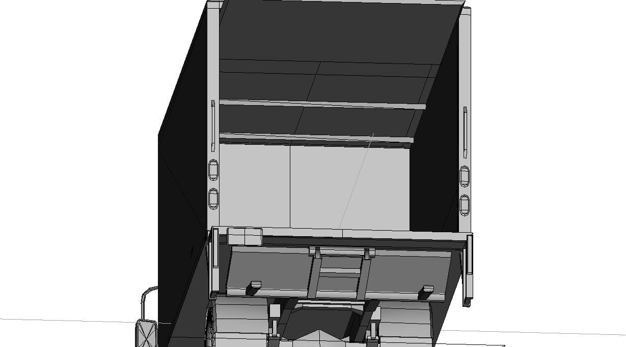 Isuzu NPR 2017 US-Spec Box Truck Gameready Low-poly 3D model_29