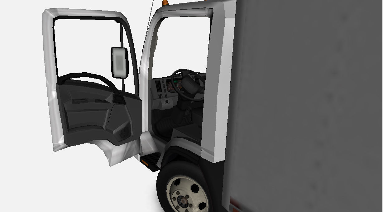 Isuzu NPR 2017 US-Spec Box Truck Gameready Low-poly 3D model_12