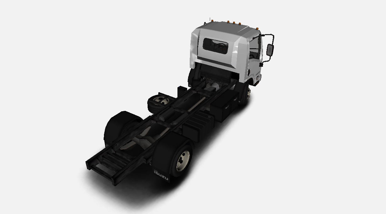 Isuzu NPR 2017 US-Spec Box Truck Gameready Low-poly 3D model_7