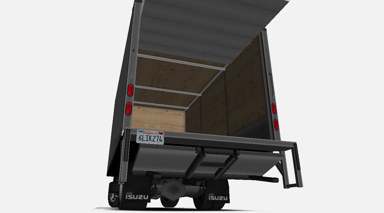 Isuzu NPR 2017 US-Spec Box Truck Gameready Low-poly 3D model_20