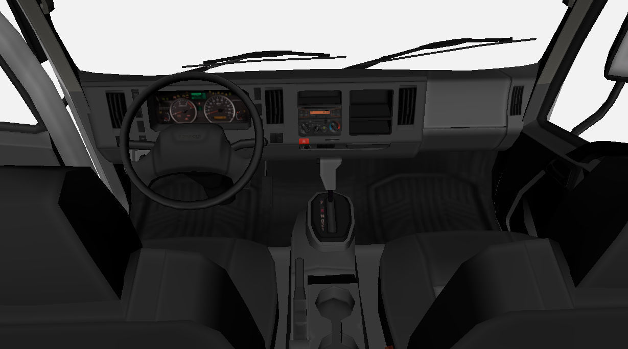 Isuzu NPR 2017 US-Spec Box Truck Gameready Low-poly 3D model_13