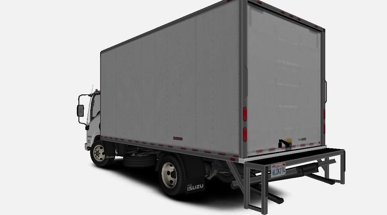 Isuzu NPR 2017 US-Spec Box Truck Gameready Low-poly 3D model_3