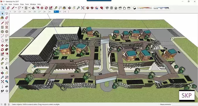 Sketchup Commercial Complex C1