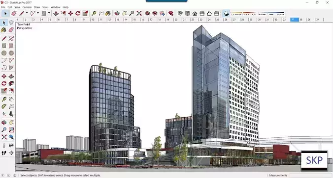 Sketchup Commercial Complex C3