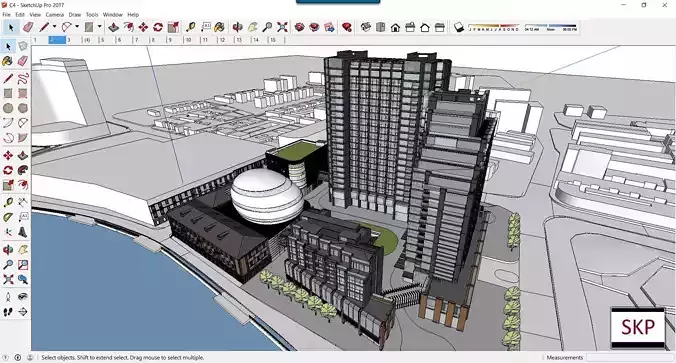 Sketchup Commercial Complex C4