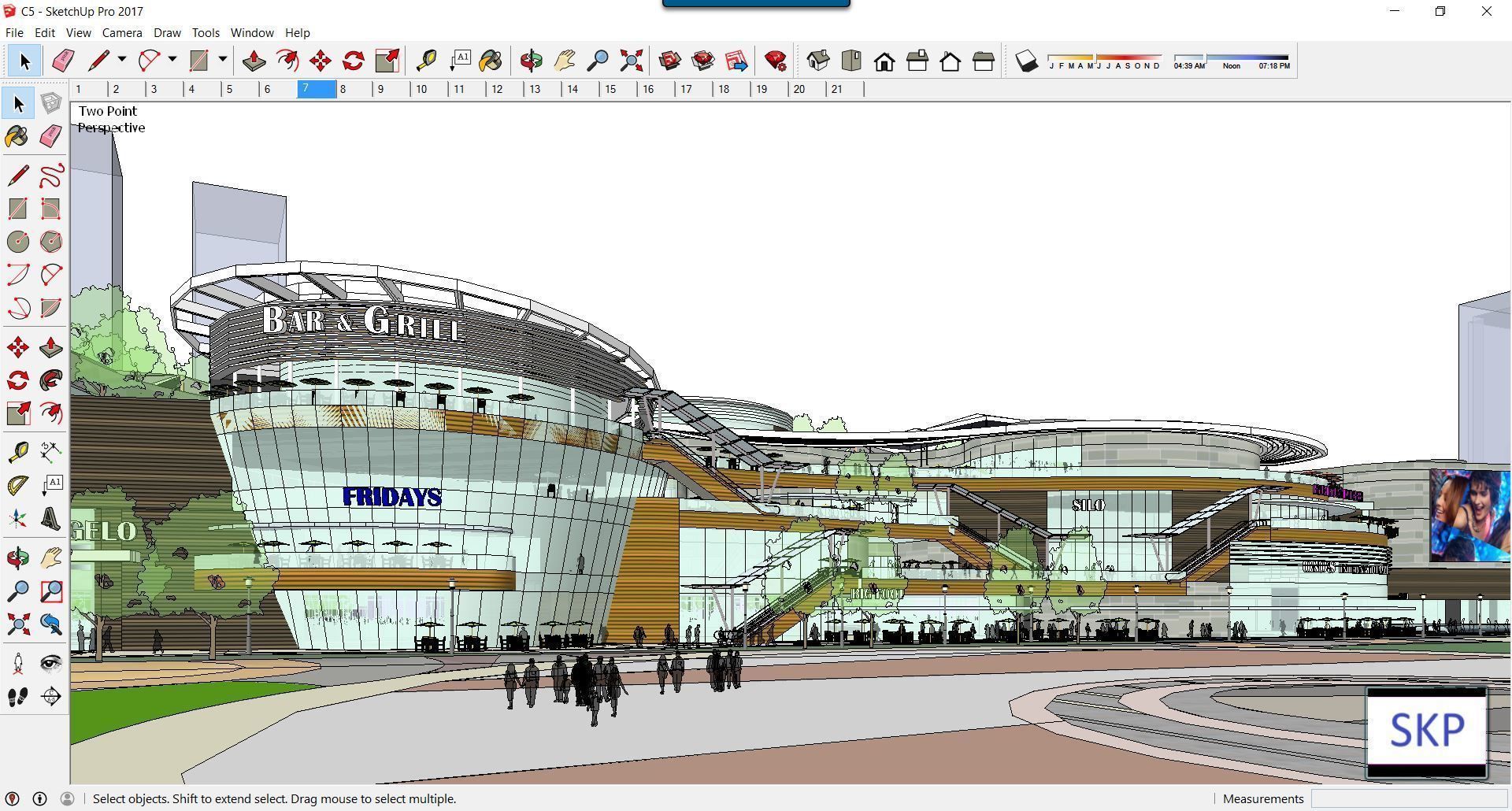 Sketchup Commercial Complex C5 3D model_1