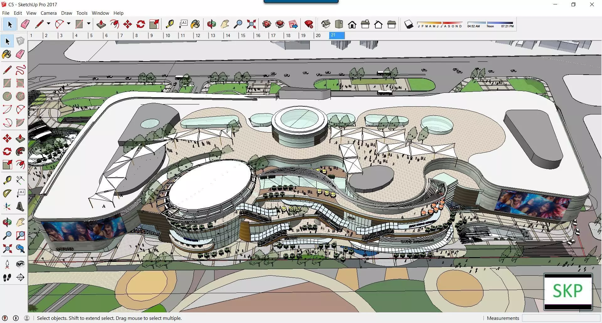 Sketchup Commercial Complex C5 3D model_0
