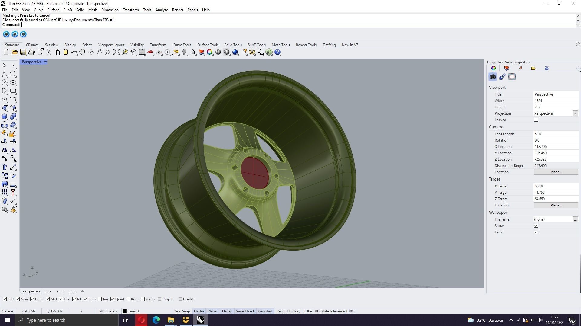 Titan FR3 Wheels 3D model_10