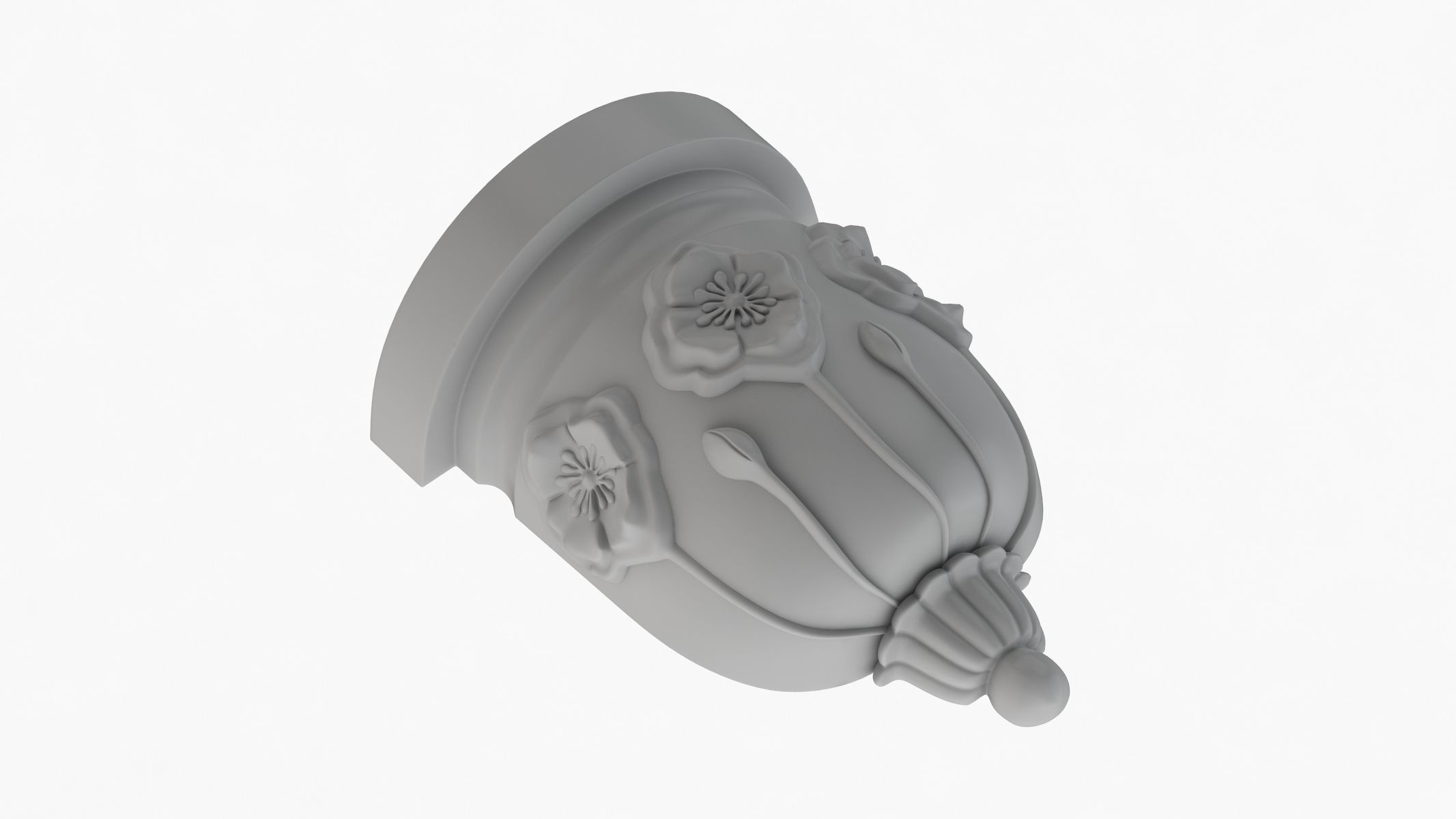 Scroll Corbel 36 3D model_3
