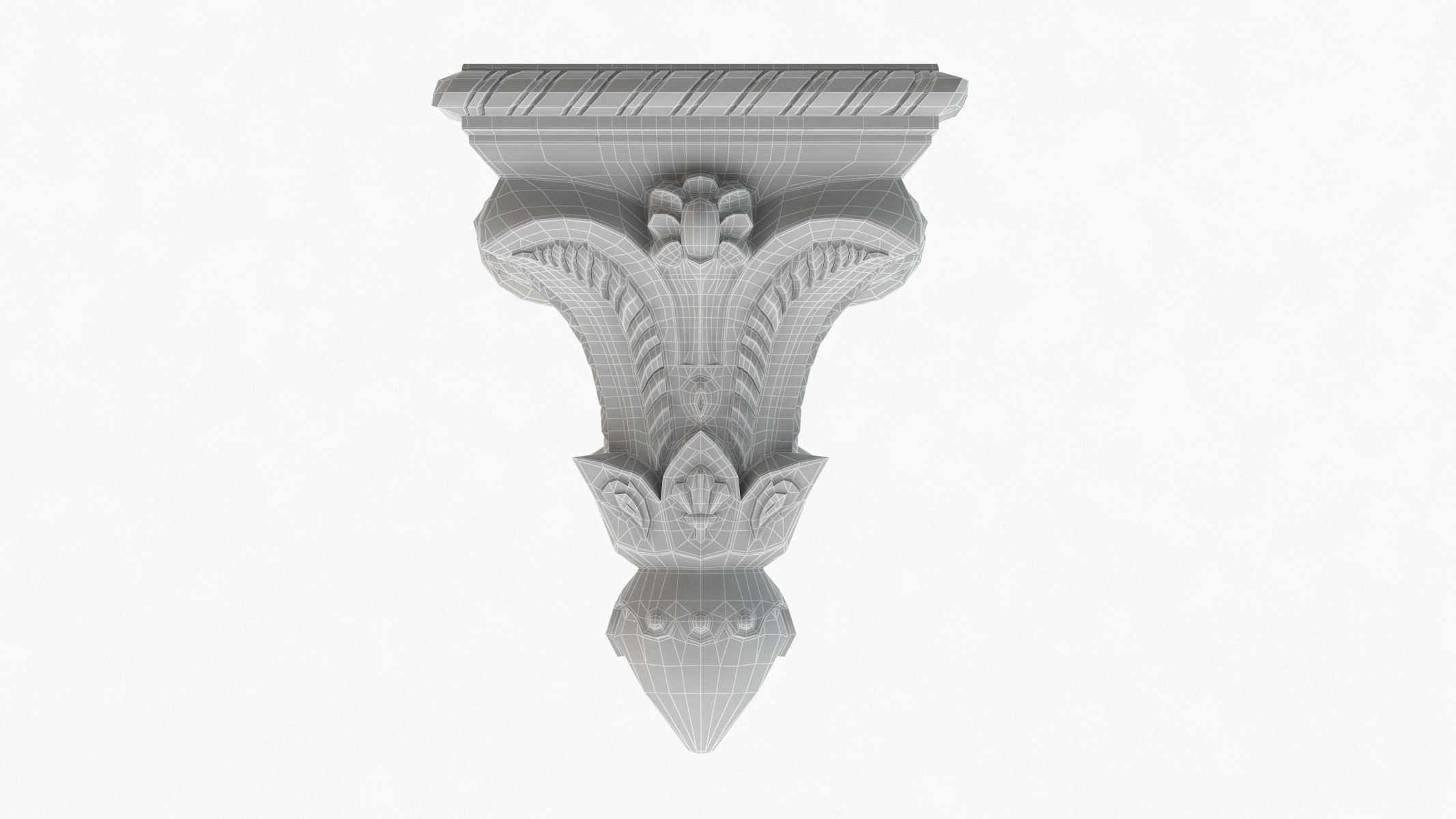 Scroll Corbel 37 3D model_6