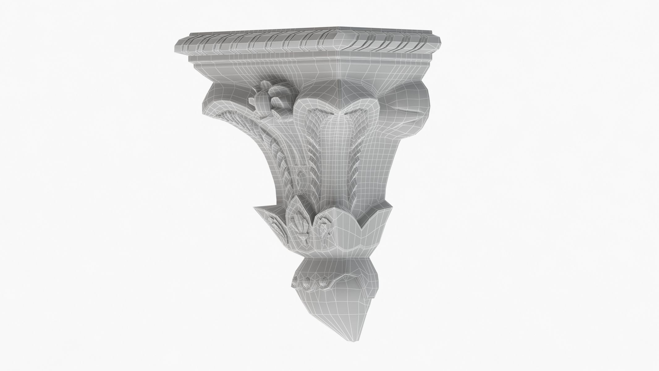 Scroll Corbel 37 3D model_7