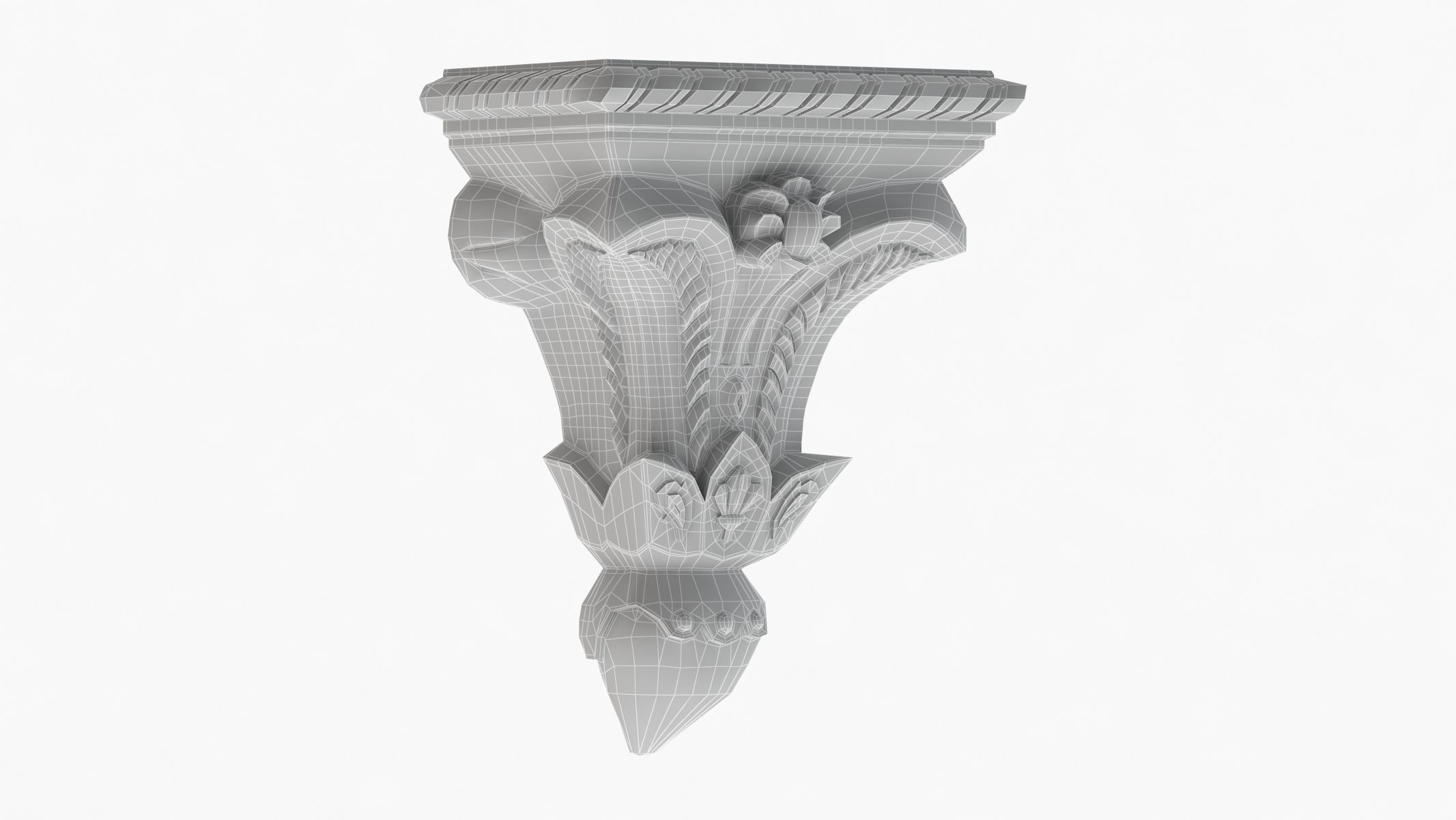 Scroll Corbel 37 3D model_5
