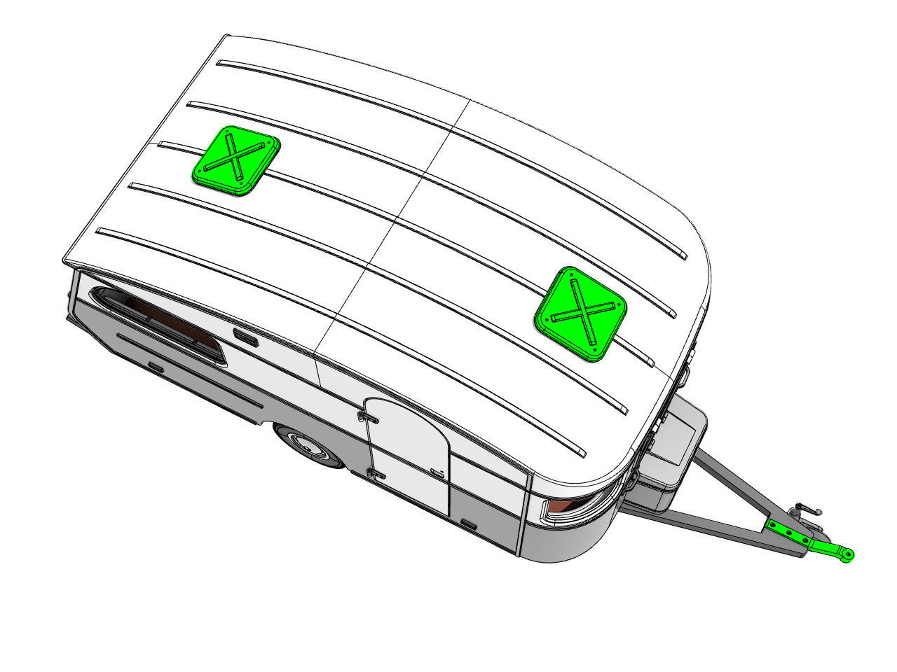 vintage camper trailer for 1 to 10 scale 3D print 3D print model_11