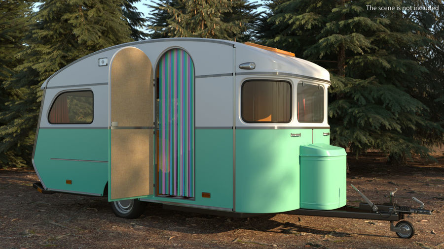 vintage camper trailer for 1 to 10 scale 3D print 3D print model_12