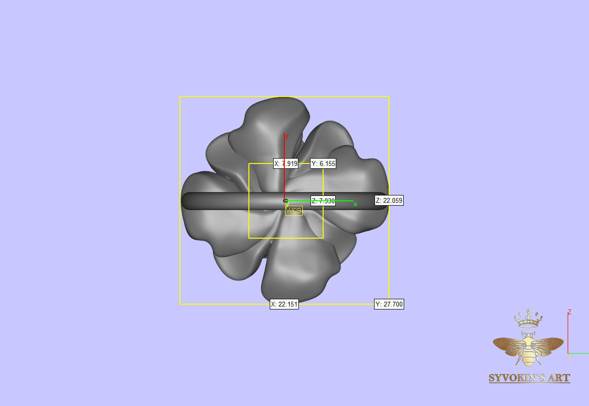 Flower ring 3mm stone 3D print model 3D print model_9