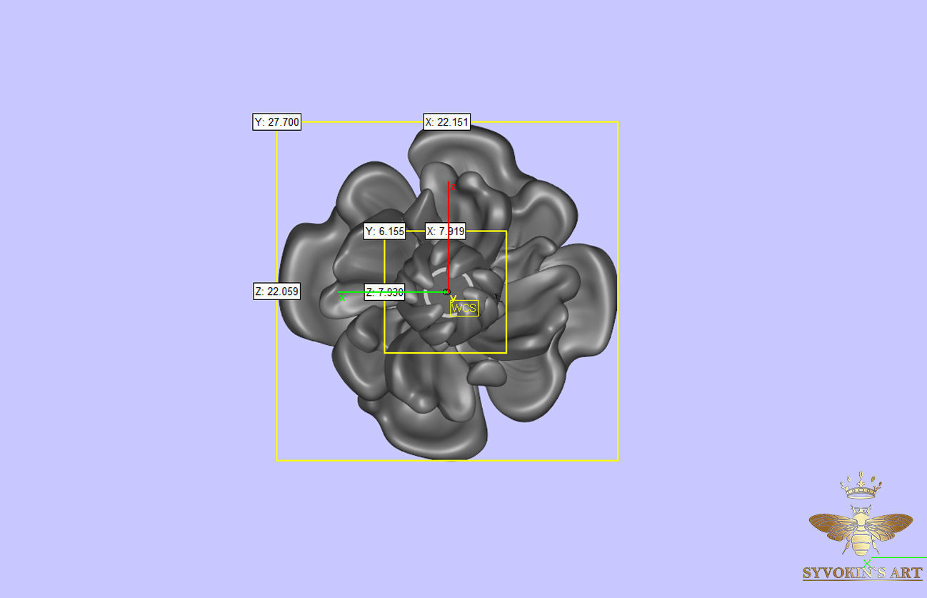 Flower ring 3mm stone 3D print model 3D print model_7
