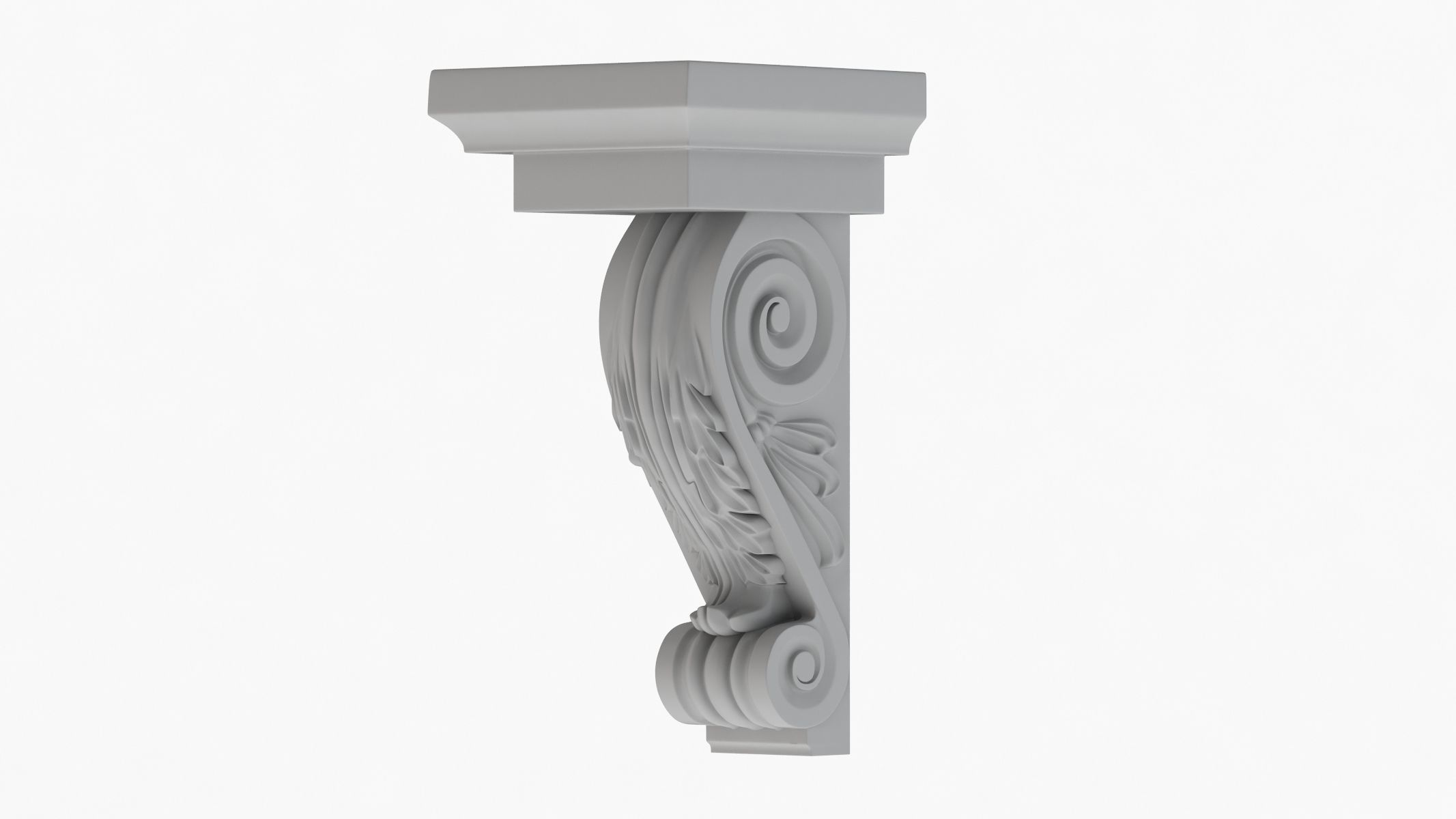 Scroll Corbel 42  3D model_2