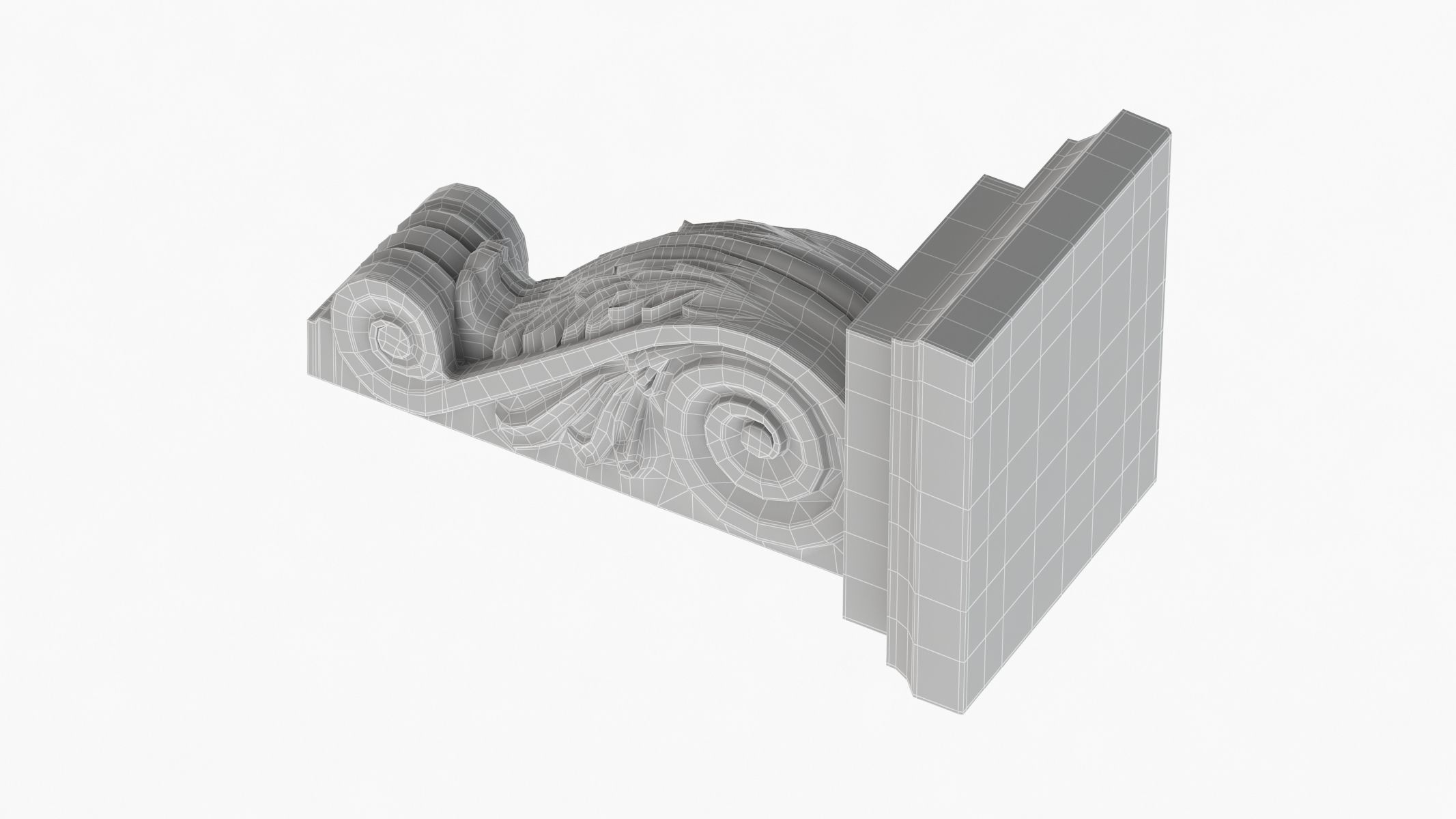 Scroll Corbel 42  3D model_9