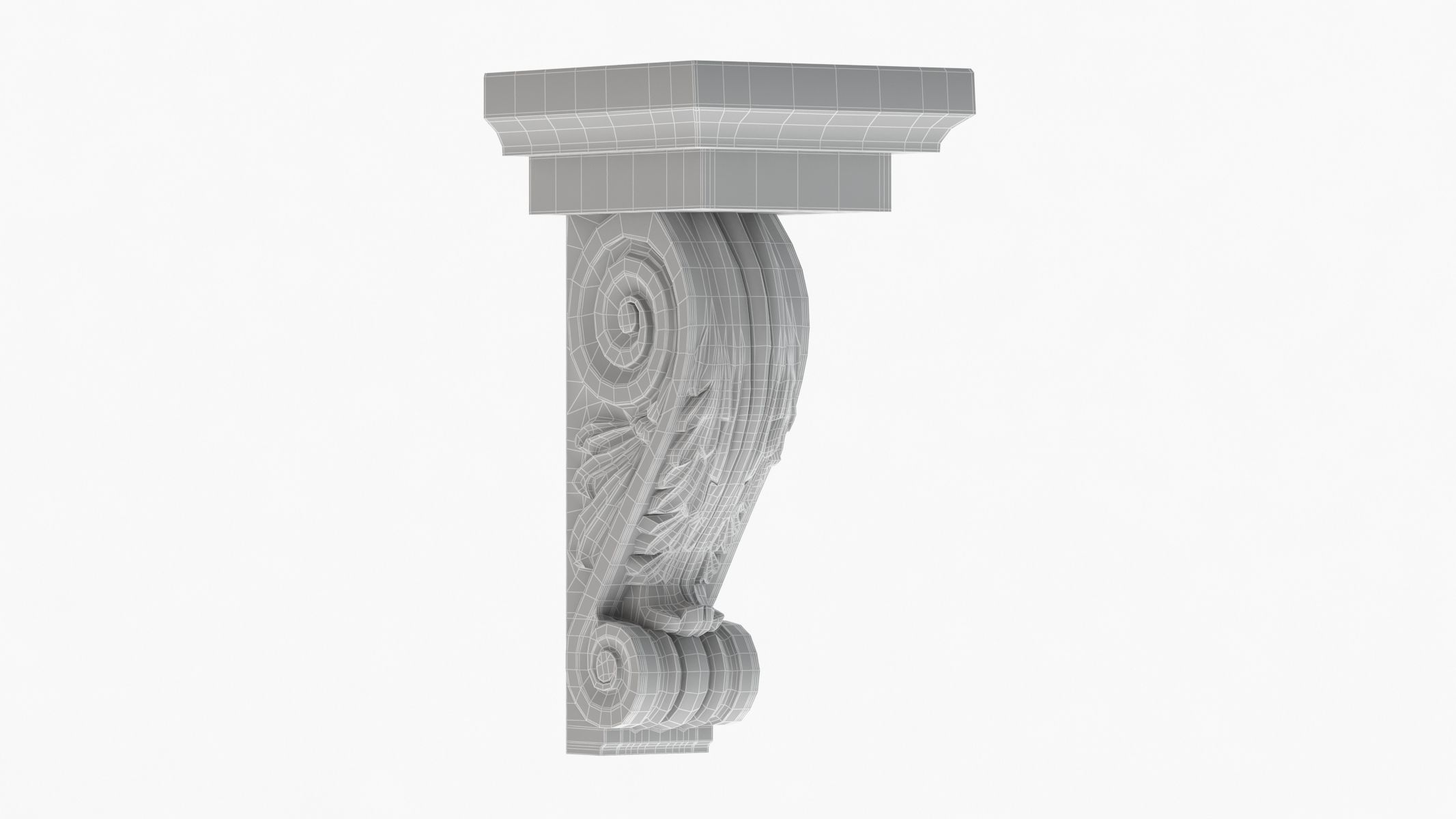 Scroll Corbel 42  3D model_5
