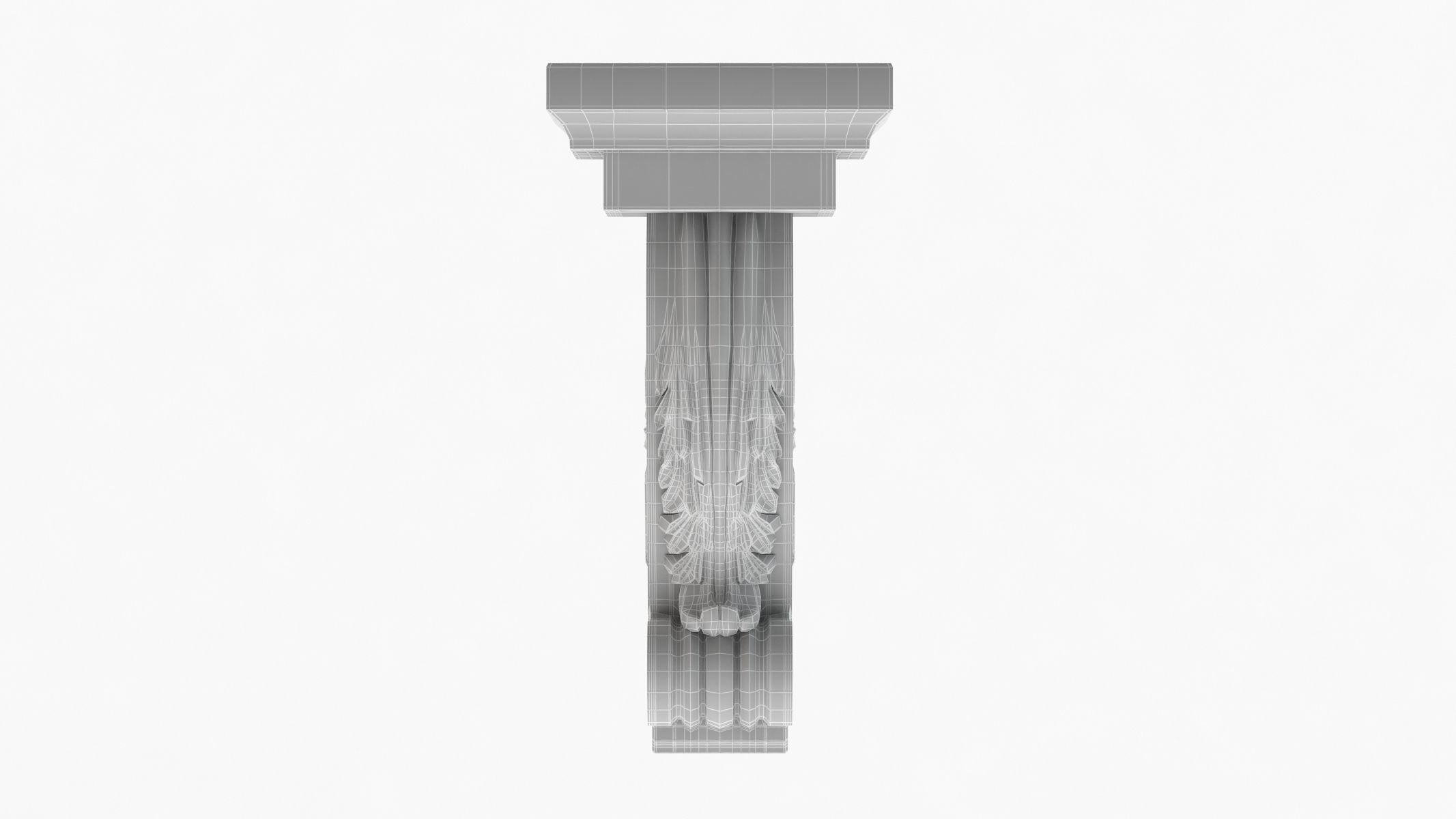 Scroll Corbel 42  3D model_6