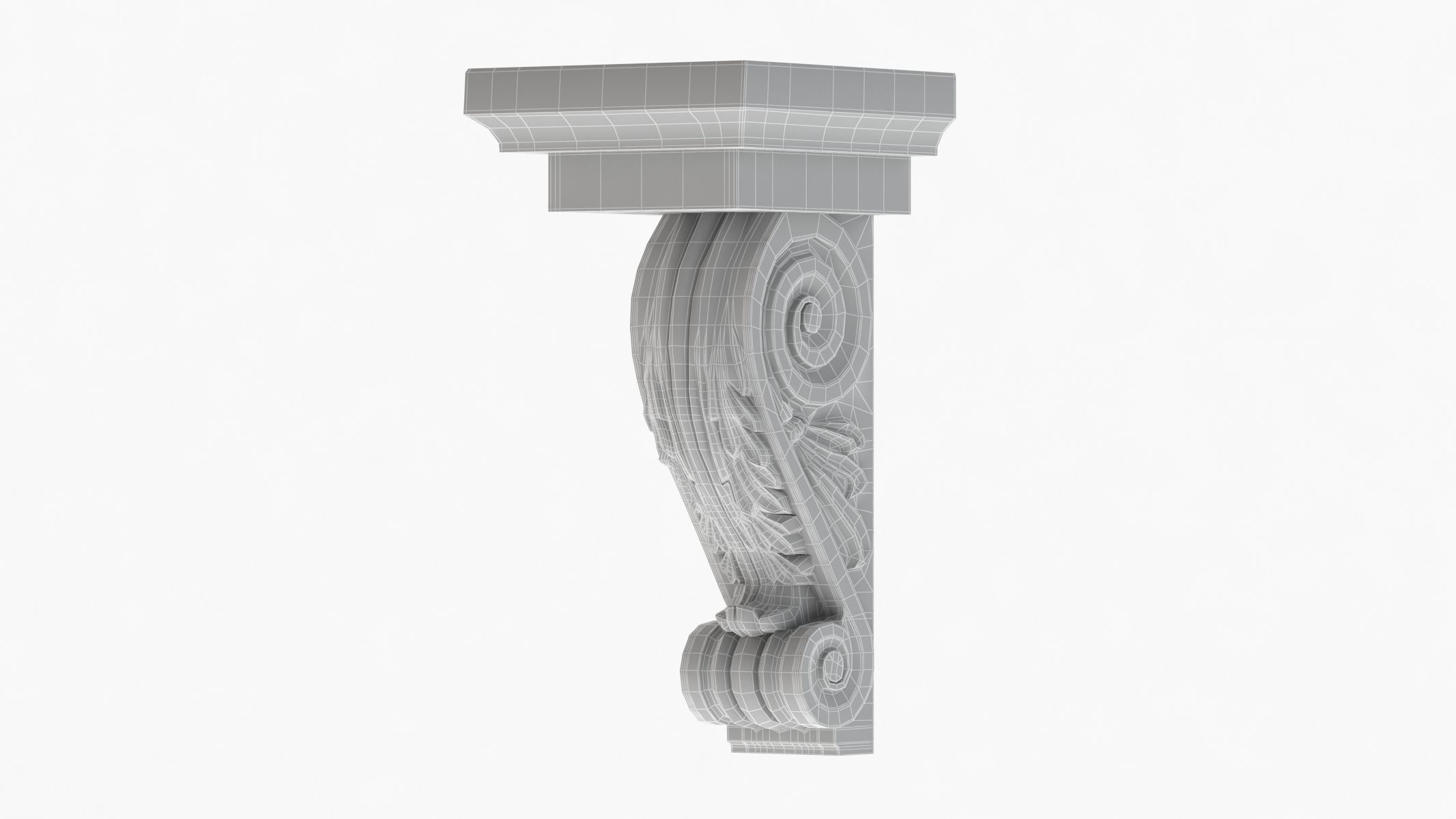 Scroll Corbel 42  3D model_7