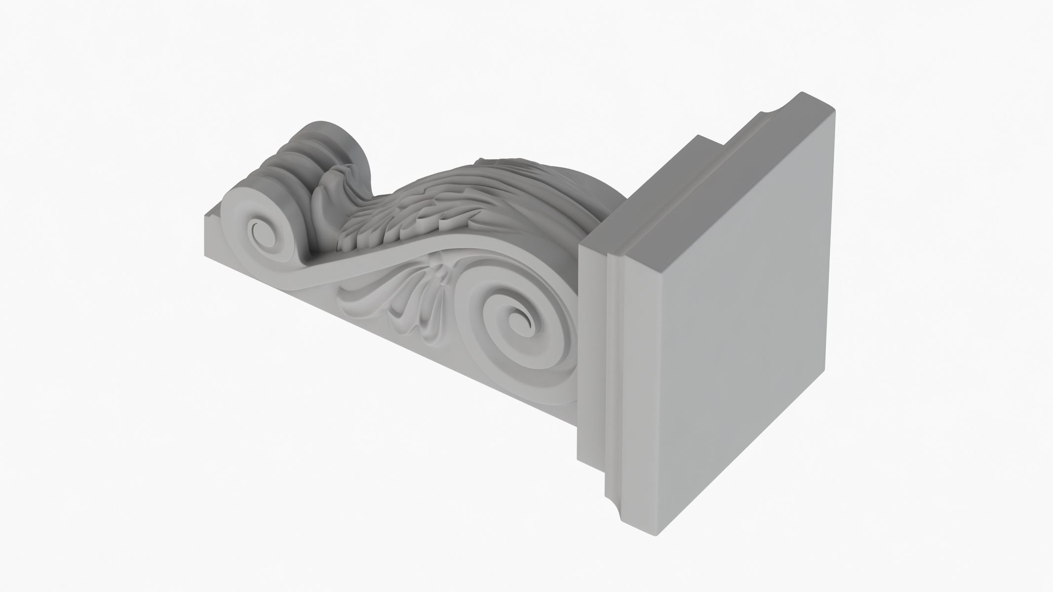 Scroll Corbel 42  3D model_4