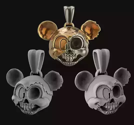 Mickey Mouse pendant 3d model for 3d printing 3D print model