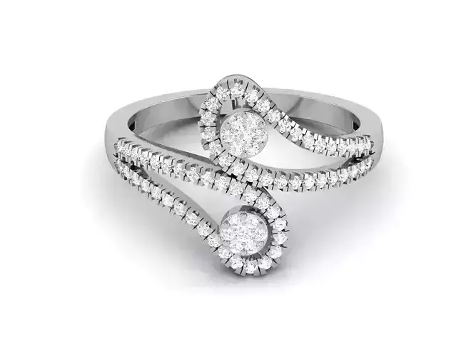 Solitaire Wedding Engagement Women Ring 3dm Render Detail