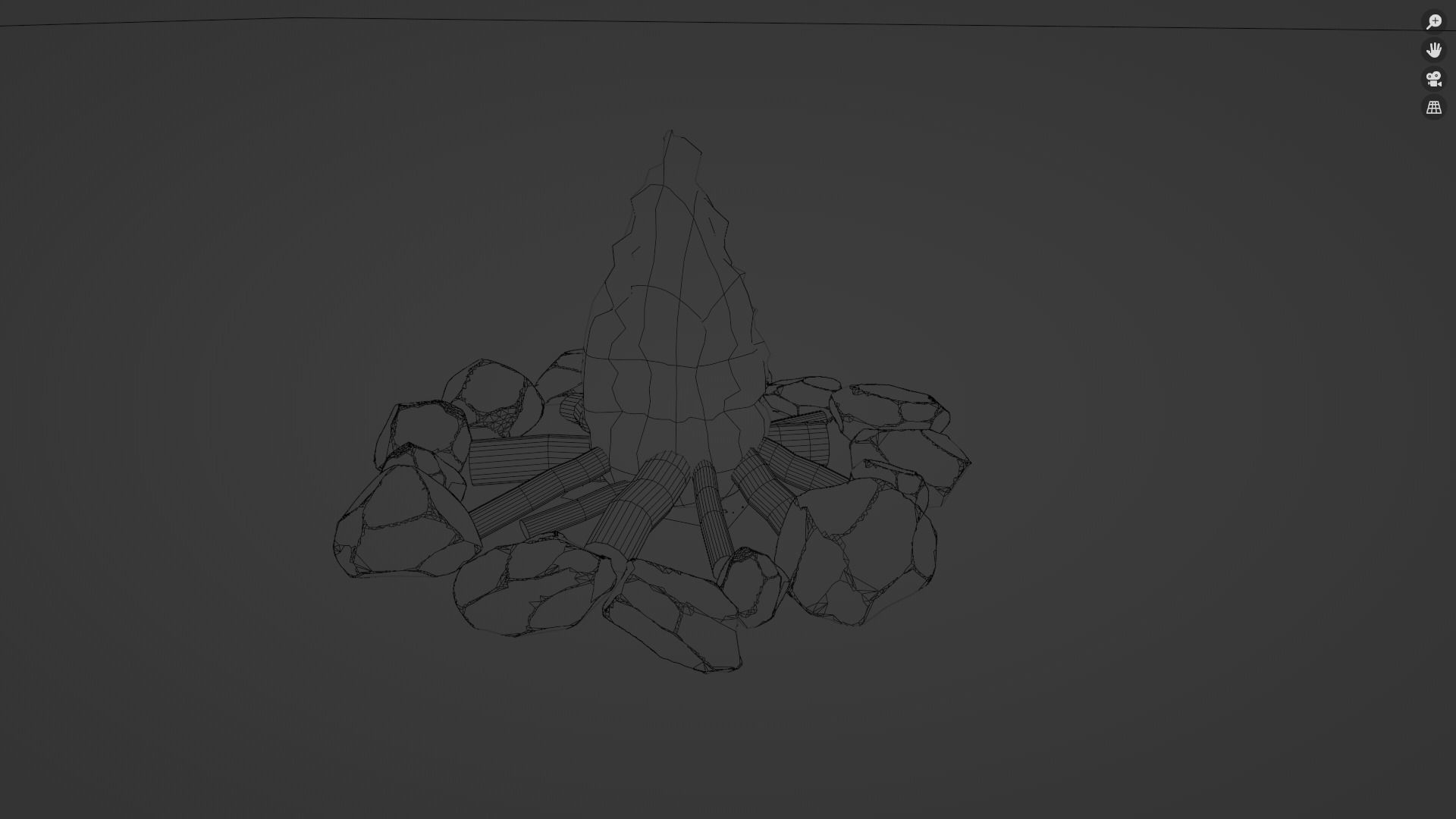 Campfire 3D model_9